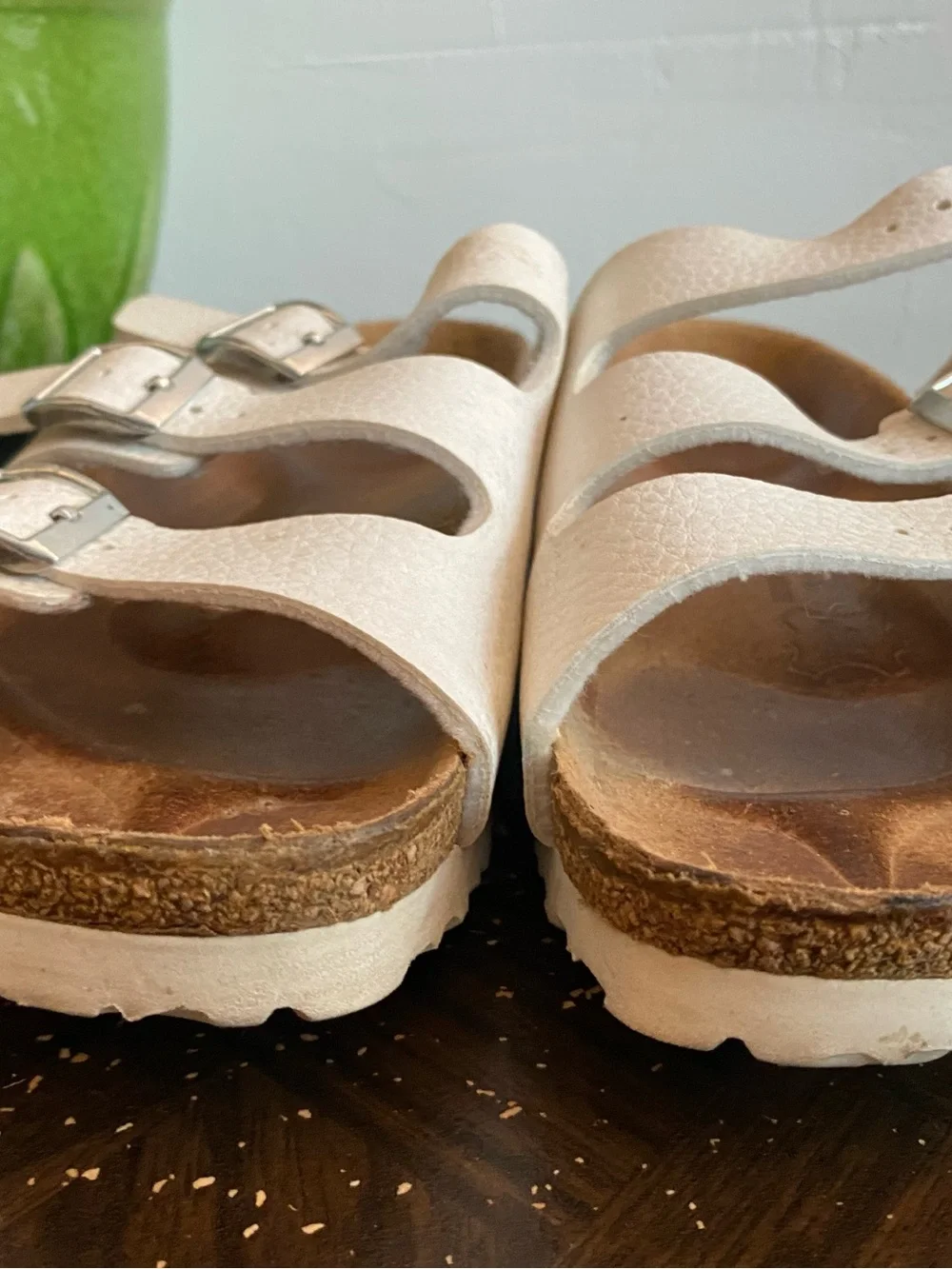 Pre-owned Betula Florida Sandals in Light Beige 37/6 Narrow Fit Women’s